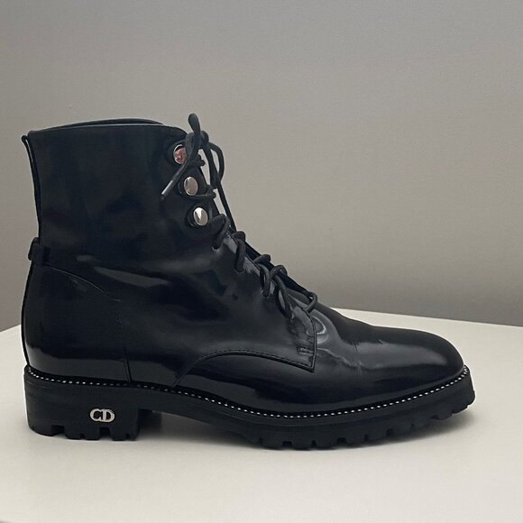 Dior Black Leather Ankle Boots Size US 8/ EU 38 - Picture 3 of 5